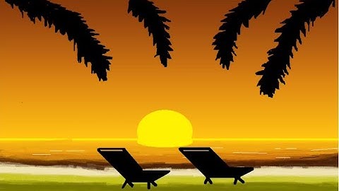 How to draw sun set  scenery in ms paint / computer drawing /ms paint / Little star kid channel