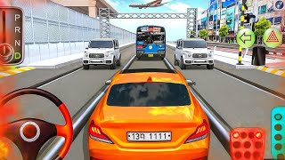 Mad Transport Race: Excavator on Lowboy Trailer — Police Chase & Train Stunt