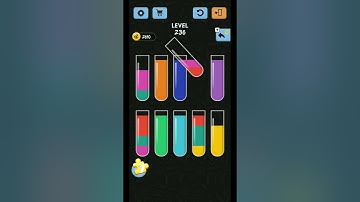 Water Color Sort Level 236 WalkThrough Solution Gameplay | user help | #watercolor#shorts#level236