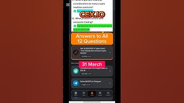 CEX.IO Quiz Answers Today - 31 March | CEX.IO Airdrop | 100% Correct! Claim Free Crypto Instantly! 🚀