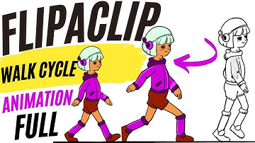 Full 🚶‍♂️ WALK CYCLE CHARACTER DESIGN AND ANIMATION TUTORIAL FOR FLIPACLIP #flipaclip #animation