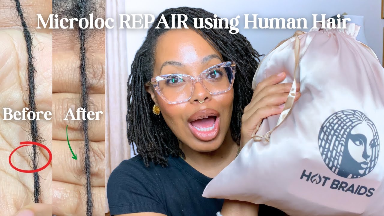 How to REPAIR Locs/Microlocs using Crotchet Needle|  Adding DIY Loc EXTENSIONS using Human Hair