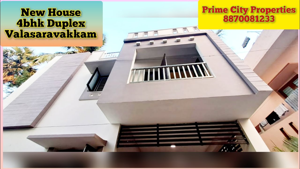 4bhk House for Sale in Valasaravakkam, Chennai 🆔1590 #approved #duplex #independent #Renovated house