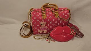WHAT'S IN MY 🤗 SPEEDY 30 HOT PINK💗 MONOGRAM BAG 👛