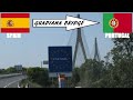 SPAIN - PORTUGAL : Crossing the border Guadiana International Bridge with #flixbus