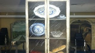 Curio Cabinet Trompe l oeil  Mural by Barry Belcher