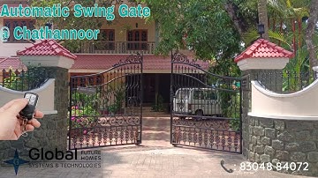 Automatic Swing Gate Opener installed at Chathannoor, Kollam | Remote Gate Automation | 8304884072