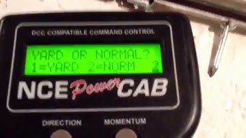 How to change your option on NCE power cab.