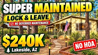 Lakeside AZ Cabin for Sale $240K | SUPER Maintained, Lock & Leave   NO HOA