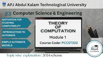 THEORY OF COMPUTATION | MODULE 1 PART 1| S3 CSE | KTU 2024 SCHEME