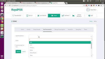RoyalPOS - How to Use Recipe Inventory