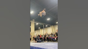 Double Front dismount on bars from Autumn Rardin - 2025 DEV Nationals Training  #gymnasticsvideos