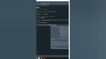MongoDB database in Python  #100daysofcode #phython #python #100secondsofcode #mongodb