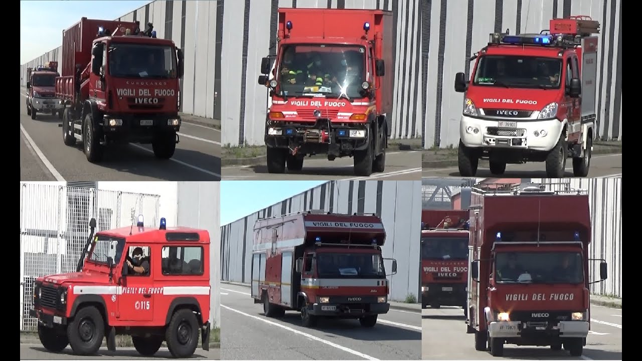 Arrivo Automezzi Colonna Mobile Vigili Del Fuoco Per Esercitazione Regionale