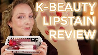 K-BEAUTY LIP STAIN REVIEW 2025 // Reviewing new in K-beauty lip products incl. swatches