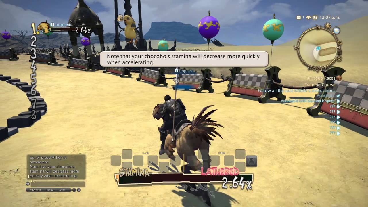 Final Fantasy XIV - Winning 1st Chocobo Race
