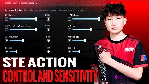 ACTION Gaming New Sensitivity/STE ACTION 5 finger claw control code BGMI/STE ACTION Sensitivity