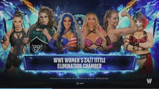 WWE 2K24 Stephanie VS Jacy, Niven, Vega Asuka, Carmella Elm. Chamber Match WWE Women's 24/7 Tittle