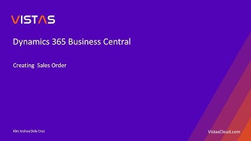 How to Create a Sales Order in Dynamics 365 Business Central
