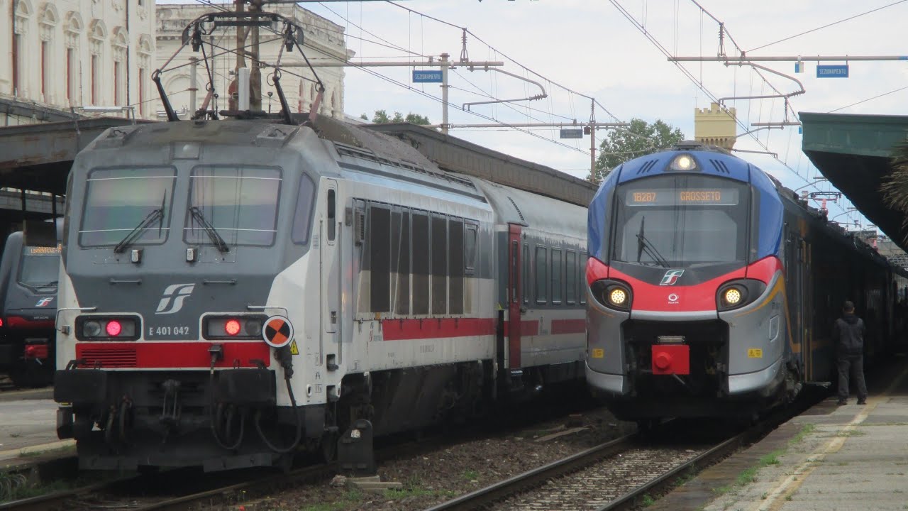 Treni in arrivo, partenza e transito a Livorno Centrale + due treni a Pisa San Rossore