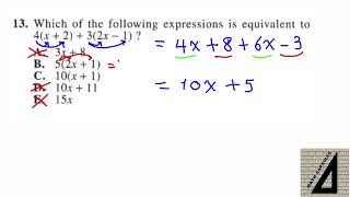 ACT  PRACTICE | Simplify Algebraic Expressions