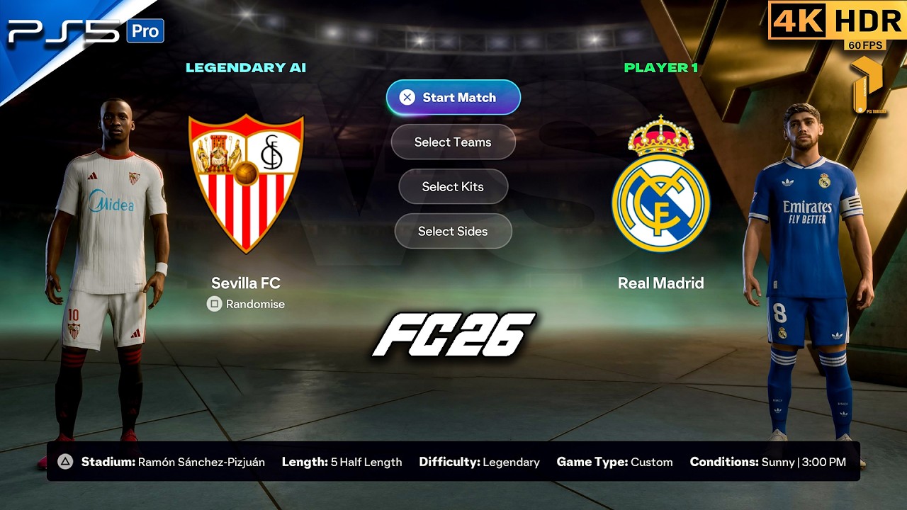 FC 26 La Liga Match | Sevilla vs Real Madrid FC 26 PS5 4K HDR #football ...