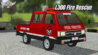 MITSUBISHI L300 FIRE RESCUE VEHICLE BUS SIMULATOR INDONESIA MOD screenshot 1