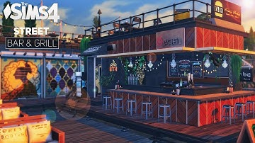 Street Bar & GRILL 🔥 Shipping Container RESTAURANT | No CC | THE SIMS 4 Stop Motion