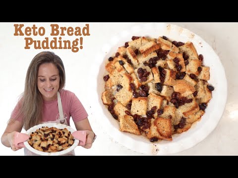 Keto Bread Pudding! 5 net carbs per slice!  YES I USE RAISINS!