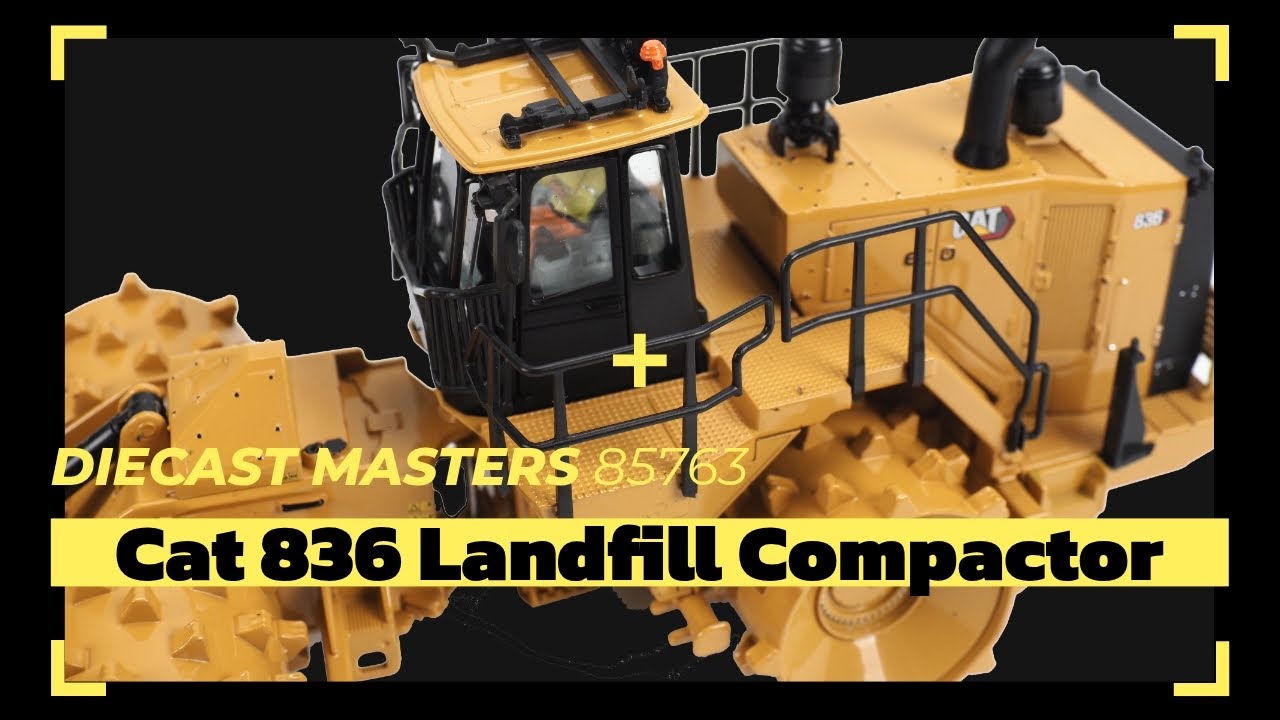 🟢 Diecast Masters 85763 Caterpillar Cat 836 Landfill Compactor