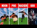NOOB vs PRO vs HACKER vs GOD: BUILD VENOM in Minecraft. 4K