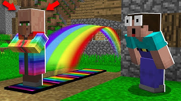 NOOB FOUND THE RAREST RAINBOW VILLAGER IN MINECRAFT! Noob vs Pro