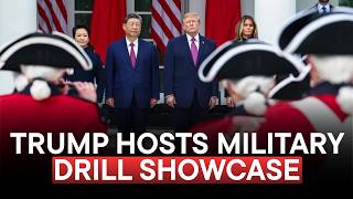 President Trump Demonstrates US Military Honor With Rose Garden Review for Xi Jinping