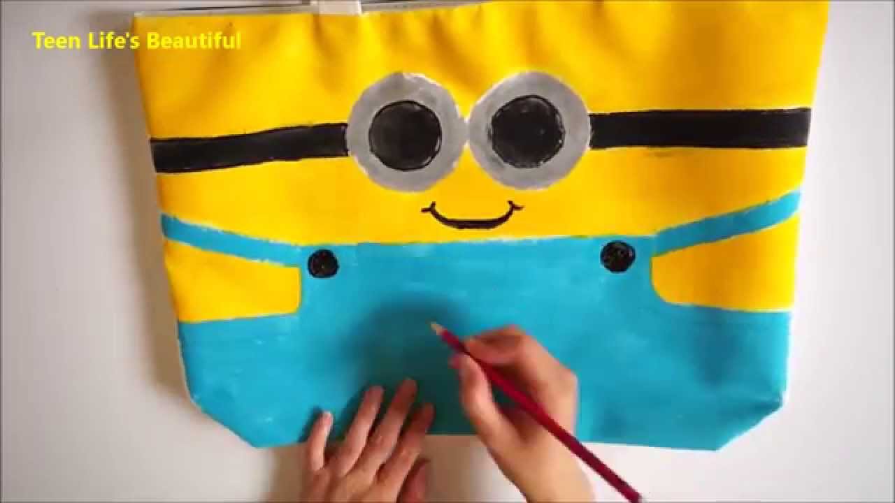 tutorial systems DIY Designer Minions School Bag | Back To School Homemade bag easy