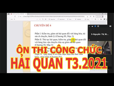 Ôn thi công chức Hải quan Tháng 4/2021 | Học Viện Tài Chính | Phần 6/10