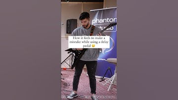 How it feels to make a Mistake while using a delay pedal 😑 #guitar  #shrots