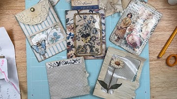 Upcycled Window Envelope Pockets, Corner Tucks, and Tags~Junk Journal, Card making, & Paper Crafts