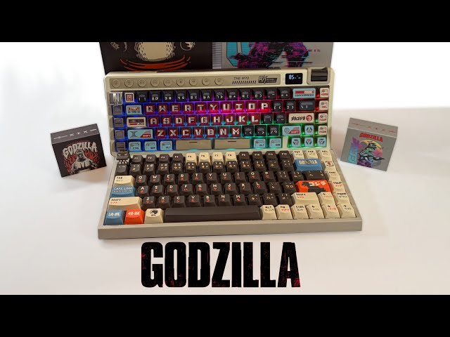 キーボード CLASSICAL GODZILLA KEYCAPS KeyTok Black Classic Godzilla Keycaps Review - YouTube