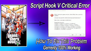 [100% FIX] Script Hook V Critical Error GTA V  Solution | Script Hook Error Permently Fixed