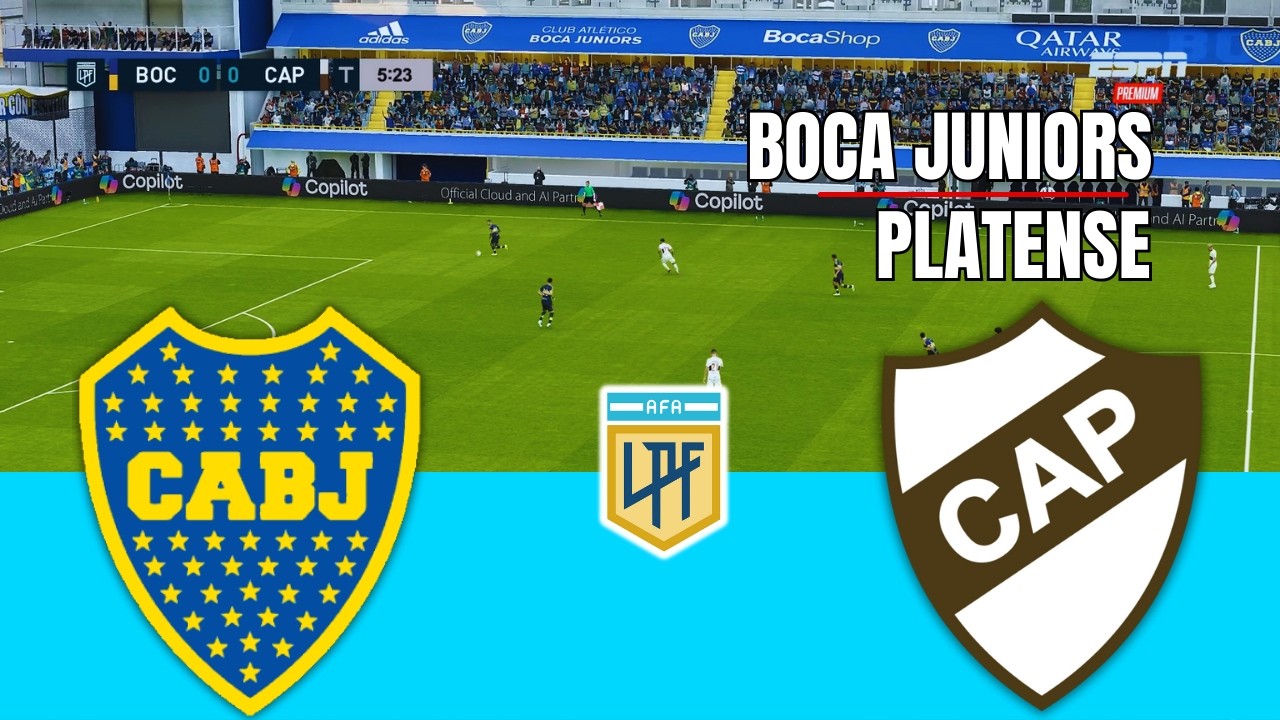 BOCA JUNIORS vs PLATENSE LIGA PROFESIONAL 2026 Full Match Simulation/Prediction PES 26 Gameplay