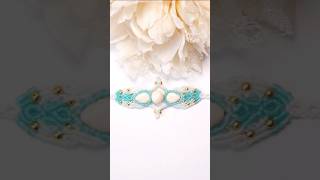 DIY elegant micro macrame bracelet full tutorial on @bijoumadame  #shorts