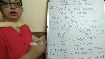 Std 2nd Maths, Part Two 23 -Ascending and Descending order of Numbers