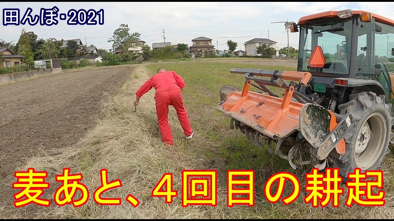 Plowing the rice field after wheat cultivation ・ 3 Rice field
