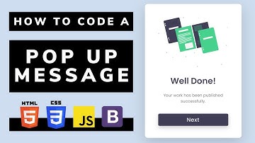 Pop Up Message with Animation | HTML, CSS, JS, Bootstrap (using Bootstrap Utilities)