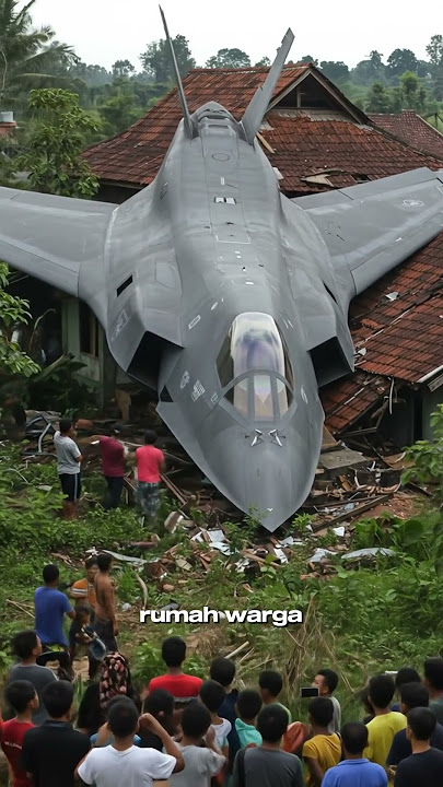 HEBOH SEBUAH PESAWAT JET TEMPUR JATUH DI ATAP WARGA  #storywa30detik
