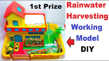rain water harvesting working model (3d) | diy at home | innovative and creative design | howtofunda
