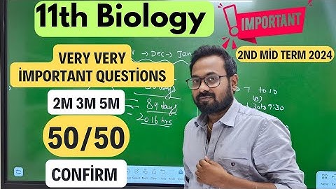 11th Biology | very very important questions | 2m 3m 5m | 2nd mid term 2024