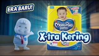 MamyPoko Pants X-tra Kering BARU! Tidur Gerak Muter, Bebas Gatal&Lecet! Karena 2xLebih Elastis (30s)