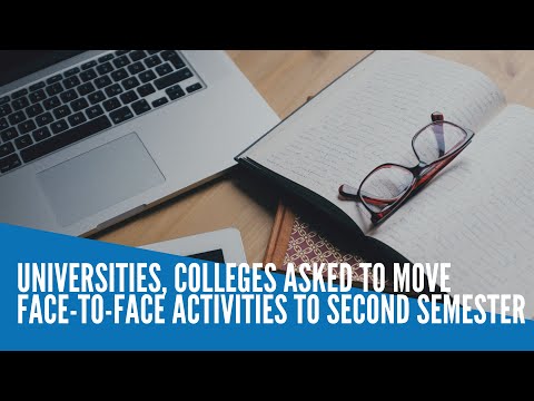 Universities, colleges asked to move face-to-face activities to second semester