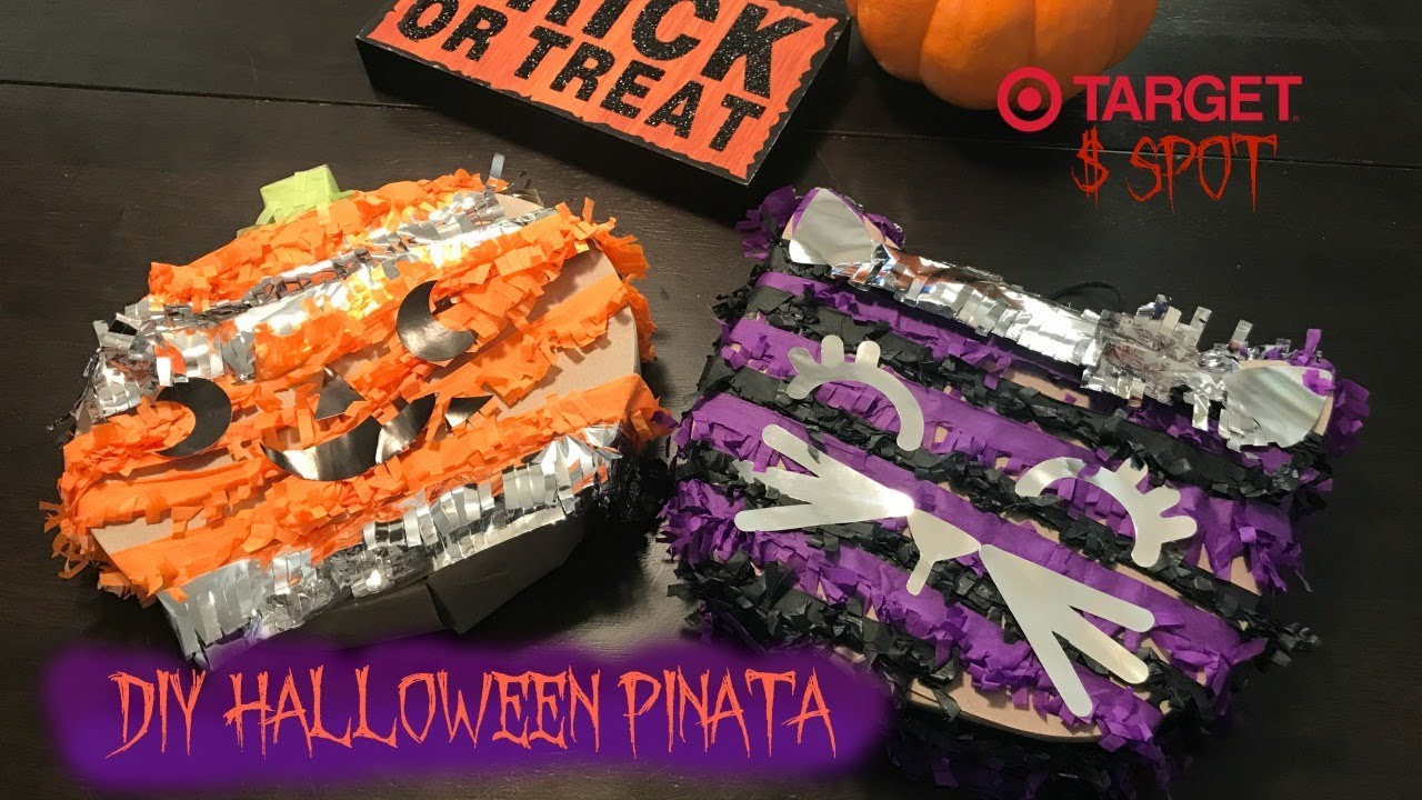 Easy DIY Halloween Piñata Kit For Kids TARGET Dollar Spot! YouTube